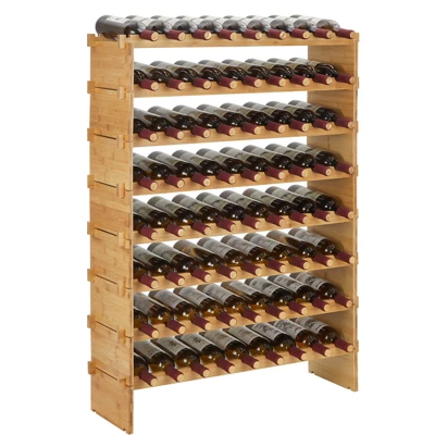 Modular Wine Rack, Bamboo Wood Wine Storage Rack, Floor Freestanding Wines Holder Display Shelf 11 Modular Wine Rack, Bamboo Wood Wine Storage Rack, Floor Freestanding Wines Holder Display Shelf - Image 9