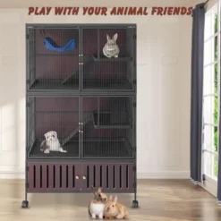 60" 5-Tier Ferret Cage, Multi-Level Chinchilla Cage With Lockable Doors, Ramps, Hammock, Wheels, Storage Cabinet, Small Animal Habitat 17 60" 5-Tier Ferret Cage, Multi-Level Chinchilla Cage With Lockable Doors, Ramps, Hammock, Wheels, Storage Cabinet, Small Animal Habitat -House Beautiful GUEST 1f60524f a57c 450d 9420 7076dbf2f5f5