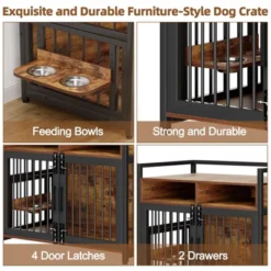 Indoor Dog Crate Furniture With Storage Shelf & Anti-Chew Design - Kennel For Small To Large Dogs 13 Indoor Dog Crate Furniture With Storage Shelf & Anti-Chew Design - Kennel For Small To Large Dogs -House Beautiful GUEST 1fd667d0 90c7 49cf a13b 170fc1e99498
