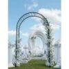 8FT Garden Arch Arbors, Reinforced Wedding Arbor With Ground Anchors, Rustproof Outdoor Trellis For Climbing Roses -House Beautiful GUEST 2160fbbe 3202 4fb8 83d5 a15bf81d91e8