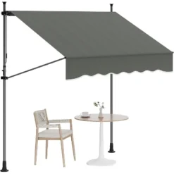 118’’x67’’ Manual Retractable Awning, Freestanding Patio Awning With Crank Handle 18 118’’x67’’ Manual Retractable Awning, Freestanding Patio Awning With Crank Handle -House Beautiful GUEST 218679c4 c0b0 4cae b5ff 4d145a6583cd