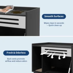 Modern Hidden Cat Litter Cabinet Furniture - Flip-Down Opening Enclosure W/Ventilation, Dog-Proof Design & End Table Function -House Beautiful GUEST 21d67621 4b4e 44a0 a2ac ce86c131ec9d 1