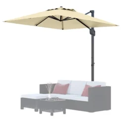 10Ft Offset Hanging Market Patio Umbrella, Outdoor Offset Cantilever Umbrella -House Beautiful GUEST 21e5b617 dab9 4fc7 85f4 d0a86262c06d