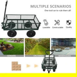 Heavy Duty Garden Cart, Utility Metal Wagon With Removable Mesh Sides And 180° Rotating Handle 14 Heavy Duty Garden Cart, Utility Metal Wagon With Removable Mesh Sides And 180° Rotating Handle -House Beautiful GUEST 22381a94 c69d 478f acbe 296d84ba0869