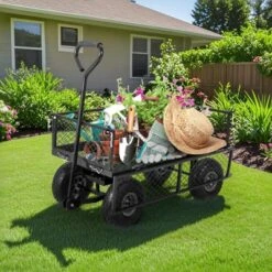 Heavy Duty Steel Garden Cart Folding Utility Wagon With Removable Cart Liner 15 Heavy Duty Steel Garden Cart Folding Utility Wagon With Removable Cart Liner -House Beautiful GUEST 22823a4e 3a77 4dc3 b837 cfe62b4ab9e4 2
