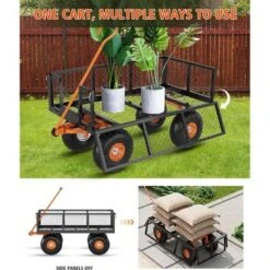500lbs Steel Garden Cart Heavy Duty Mesh Steel Utility Outdoor Wagon With Removable Sides 180° Rotating Handle 10 Inch Tires,Black 15 500lbs Steel Garden Cart Heavy Duty Mesh Steel Utility Outdoor Wagon With Removable Sides 180° Rotating Handle 10 Inch Tires,Black -House Beautiful GUEST 22ff60e2 cfd4 4798 a28d 7a55c0dceaba