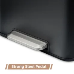 8 Gallon Dual Trash Can, Stainless Steel Kitchen Waste Bin, High-Capacity Hands Free Garbage Can Heavy Duty Brushed For Home Kitchen -House Beautiful GUEST 235be837 6b84 40a0 baa6 be51367b725c