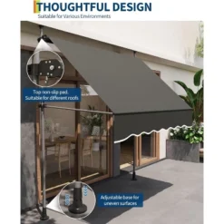118’’x67’’ Manual Retractable Awning, Freestanding Patio Awning With Crank Handle 14 118’’x67’’ Manual Retractable Awning, Freestanding Patio Awning With Crank Handle -House Beautiful GUEST 239bcbca 64e2 4a53 92a6 4f3a10482de9