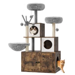 54.3-Inch Cat Tree With Litter Box Enclosure 2-in-1 Modern Cat Tower With Cat Condo 17 54.3-Inch Cat Tree With Litter Box Enclosure 2-in-1 Modern Cat Tower With Cat Condo -House Beautiful GUEST 25da57da 8cbf 4b9a a193 fb72f21e3777