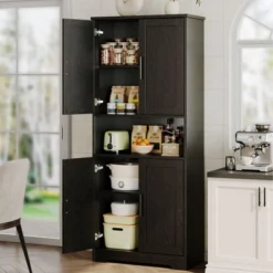 Pantry Cabinet,70" Tall Kitchen Pantry Cabinet With Doors And Adjustable Shelves, Freestanding Cupboard, Tall Storage Cabinet -House Beautiful GUEST 2626b241 182d 43e0 9f53 074e42a6b355