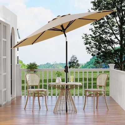 Jojoka 10FT Patio Umbrella With 8 Sturdy Ribs,Table Umbrella With Push Button Tilt And Crank 13 Jojoka 10FT Patio Umbrella With 8 Sturdy Ribs,Table Umbrella With Push Button Tilt And Crank - Image 11