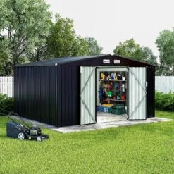 8x10 FT Metal Storage Sheds Outdoor, Metal ToolShed With Lockable Door 19 8x10 FT Metal Storage Sheds Outdoor, Metal ToolShed With Lockable Door -House Beautiful GUEST 27e0cc2f b010 44bc 8788 0c7c60e3eba9