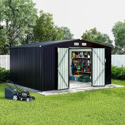 8x10 FT Metal Storage Sheds Outdoor, Metal ToolShed With Lockable Door 11 8x10 FT Metal Storage Sheds Outdoor, Metal ToolShed With Lockable Door - Image 9