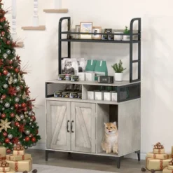 Wood Cat Litter Box Enclosure With Shelves And Doors, Hidden Cat Washroom Storage,Grey 19 Wood Cat Litter Box Enclosure With Shelves And Doors, Hidden Cat Washroom Storage,Grey -House Beautiful GUEST 286123ee b7c4 4963 9e6d 52d508f477b0 1