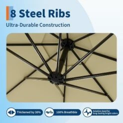 10FT Patio Umbrella,Cantilever Umbrella With Easy Lift & Tilt Adjustment,8 Ribs Sun Umbrella For Backyard 15 10FT Patio Umbrella,Cantilever Umbrella With Easy Lift & Tilt Adjustment,8 Ribs Sun Umbrella For Backyard -House Beautiful GUEST 2898a068 b0e3 423f bf1b 6dc3eb1a5ca3