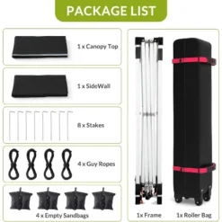 Jojoka 10'x10' Outdoor Canopy Tent With Sidewall,Easy Pop Up With Vented Roof,Portable Instant Camping Beach Tents -House Beautiful GUEST 28ebabe8 a734 4f83 b8b1 2f09e7110ccb