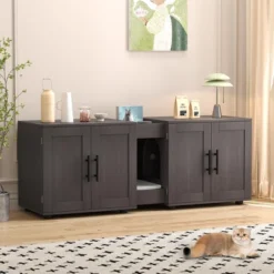 Litter Box Enclosure With Double Cage, Cat House,Hidden Litter Box Enclosure Furniture For 2 Cats 7 Litter Box Enclosure With Double Cage, Cat House,Hidden Litter Box Enclosure Furniture For 2 Cats -House Beautiful GUEST 290b4662 d11d 46fa a769 58c8a6fa9709
