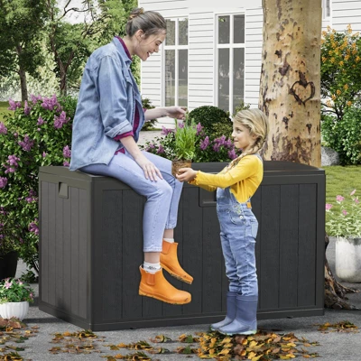 130 Gallon Outdoor Storage Box, Deck Boxes Outdoor Waterproof With Lid,Outside Storage Box Waterproof With Side Handles 6 130 Gallon Outdoor Storage Box, Deck Boxes Outdoor Waterproof With Lid,Outside Storage Box Waterproof With Side Handles - Image 4