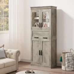 Pantry Cabinet, Tall Freestanding Storage Cabinet With Adjustable Shelves And Glass Doors 67 Inch Pantry Cupboard 20 Pantry Cabinet, Tall Freestanding Storage Cabinet With Adjustable Shelves And Glass Doors 67 Inch Pantry Cupboard -House Beautiful GUEST 295f6b30 de6d 442d ab71 23057624fb7f