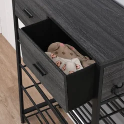 Shoe Rack, 4 Tier Shoe Storage Organizer With 2 Drawers, Metal Shoe Shelf Shoe Stand Shoes Storage Rack One Set Hallway Show Rack With Storage -House Beautiful GUEST 297d3ac8 494d 4951 a29e 9c632d730eb9