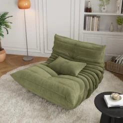 Premium Suede-Like Memory Foam Bean Bag Chair – Cozy One-Piece Floor Sofa For Adults, Reading Nook, Living Room & Office, Green -House Beautiful GUEST 2cb56132 b9a0 4d87 8037 e4f72d8ad711