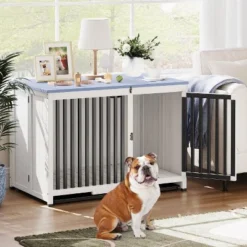 39.5in Portable Foldable Dog Kennel Crate Furniture End Table,Indoor Cage With Tray And Iron Door-Frame For Large/Medium Dog 15 39.5in Portable Foldable Dog Kennel Crate Furniture End Table,Indoor Cage With Tray And Iron Door-Frame For Large/Medium Dog -House Beautiful GUEST 2dedda83 7904 49e4 b602 a57ebbfcbb5d