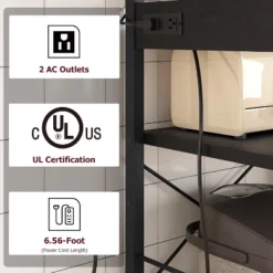 Industrial Kitchen Bakers Rack With Power Outlet,6-Tier Space-Saving Microwave Stand 16 Industrial Kitchen Bakers Rack With Power Outlet,6-Tier Space-Saving Microwave Stand -House Beautiful GUEST 2faa5dd8 7fa0 4210 8782 f802289228a0 1