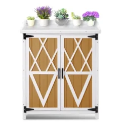 Outdoor Cabinet With Metal Tabletop Garden Potting Bench Table 19 Outdoor Cabinet With Metal Tabletop Garden Potting Bench Table -House Beautiful GUEST 32d00ce6 3c4e 410a ba3a 00c05afab24a