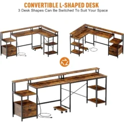 L Shaped Office Desk - 76" Reversible L Shaped Computer Desk Office Desk With Power Outlet And File Drawer Gaming Desk With Monitor Shelf Desk 16 L Shaped Office Desk - 76" Reversible L Shaped Computer Desk Office Desk With Power Outlet And File Drawer Gaming Desk With Monitor Shelf Desk -House Beautiful GUEST 32ff5684 61cf 4964 8225 ca99d5af5074
