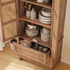 Kitchen Pantry Storage Cabinet With 2 Rattan Doors And 2 Adjustable Shelves, 64" Tall Farmhouse Food Pantries Cabinet 12 Kitchen Pantry Storage Cabinet With 2 Rattan Doors And 2 Adjustable Shelves, 64" Tall Farmhouse Food Pantries Cabinet -House Beautiful GUEST 3313e903 3f1a 4cd0 8fd2 7df64d40beea