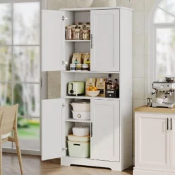 Pantry Cabinet,70" Tall Kitchen Pantry Cabinet With Doors And Adjustable Shelves -House Beautiful GUEST 343bb206 6877 41ed a341 5bae9c5a57c9