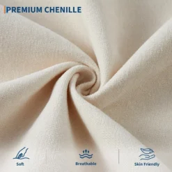 89" Chenille Futon Sofa Bed, Modern Convertible Sleeper Couch With Adjustable Backrest & Armrest, Comfy Futon Couch Bed With 2 Pillows