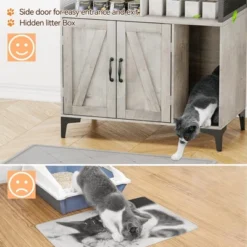 Cat Litter Box Enclosure With Shelves, Hidden Litter Box Cabinet With Open Compartment And Top Shelf 12 Cat Litter Box Enclosure With Shelves, Hidden Litter Box Cabinet With Open Compartment And Top Shelf -House Beautiful GUEST 35a3bb4f 2bdc 4810 85b8 347f737ae01c 1