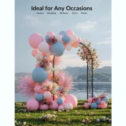 8FT Garden Arch Arbors, Reinforced Wedding Arbor With Ground Anchors, Rustproof Outdoor Trellis For Climbing Roses -House Beautiful GUEST 3672d3ab e670 461a adf9 a9cf92b88440