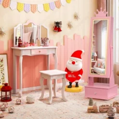 Kids Jewelry Armoire Cabinet With Full-Length Mirror, 46" Jewelry Armoire With Led Light, Jewelry Organizer With 3 Storage Drawers 19 Kids Jewelry Armoire Cabinet With Full-Length Mirror, 46" Jewelry Armoire With Led Light, Jewelry Organizer With 3 Storage Drawers -House Beautiful GUEST 372aeb04 47da 4e25 8733 2213ab563ffb