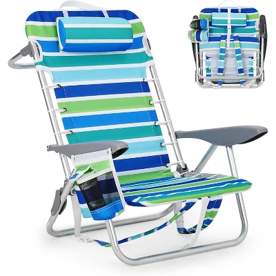 1PCS Backpack Low Beach Chair For Adults ,Reclining Heavy-Duty Folding Chair With Adjustable Backrest 8 1PCS Backpack Low Beach Chair For Adults ,Reclining Heavy-Duty Folding Chair With Adjustable Backrest - Image 7