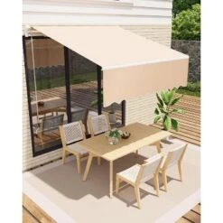 10' X 8' Retractable Awnings For Patio - Outdoor Sunshade Shelter With Heavy Duty Aluminum Frame -House Beautiful GUEST 379da12b 1968 4851 b954 cfb20733731f