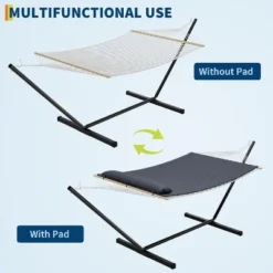 Jojoka Curved-Bar 2 Person Hammock With Stand,Detachable Pillow,Portable Carrying Bag For Outdoor 11 Jojoka Curved-Bar 2 Person Hammock With Stand,Detachable Pillow,Portable Carrying Bag For Outdoor -House Beautiful GUEST 3a28e6c8 8ca4 45b3 a167 19324fa5e64e