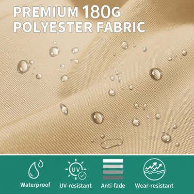 13 FT Patio Umbrella, Double-Sided Rectangle Patio Umbrella With Base, UV Protection, Waterproof And Windproof, For Poolside, Lawn & Backyard 4 13 FT Patio Umbrella, Double-Sided Rectangle Patio Umbrella With Base, UV Protection, Waterproof And Windproof, For Poolside, Lawn & Backyard - Image 2