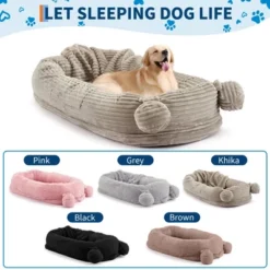 Large Size Dogs Bed, XL Washable Pet Bed With Faux Fur Bolster, Removable Cover Calming Round Bed -House Beautiful GUEST 3b0b3596 fe92 4d2f acff cd0766e7369e
