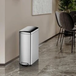 Kitchen Trash Can, Slim Stainless Steel Garbage Can With Removable Inner Bucket 16 Kitchen Trash Can, Slim Stainless Steel Garbage Can With Removable Inner Bucket -House Beautiful GUEST 3c46ee79 91ee 400b a812 690c7e105f71