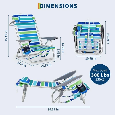 Backpack Low Beach Chair For Adults 1 PCS ¨C Reclining Heavy-Duty Folding Chair 3 Backpack Low Beach Chair For Adults 1 PCS ¨C Reclining Heavy-Duty Folding Chair