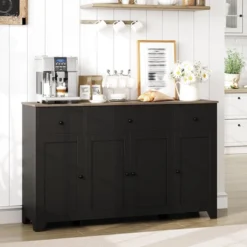 55 Large Sideboard Buffet Cabinet With 3 Drawers & Doors Farmhouse Kitchen Storage Cabinet Console Table Coffee Bar Buffet Table With Adjustable Shelf 17 55 Large Sideboard Buffet Cabinet With 3 Drawers & Doors Farmhouse Kitchen Storage Cabinet Console Table Coffee Bar Buffet Table With Adjustable Shelf -House Beautiful GUEST 3d44ddd2 45e2 44ab b19c 31bc62739fb4