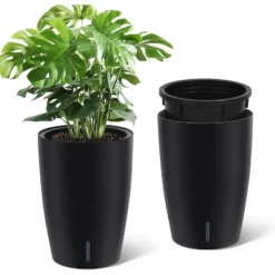 16/22" Tall Round Planter Set Of 2, Self Watering Pots For Indoor Plants, Large Flower Pot Outdoor With Built-in Drainage And A Water 19 16/22" Tall Round Planter Set Of 2, Self Watering Pots For Indoor Plants, Large Flower Pot Outdoor With Built-in Drainage And A Water -House Beautiful GUEST 3d6e1064 553e 4d01 a7e2 31ad206b06c3