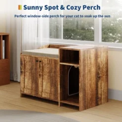 Modern Cat Litter Box Enclosure Furniture - Hidden Cabinet W/Storage, Dog-Proof Design & Double Doors, 33.9" Wooden End Table/Washroom 15 Modern Cat Litter Box Enclosure Furniture - Hidden Cabinet W/Storage, Dog-Proof Design & Double Doors, 33.9" Wooden End Table/Washroom -House Beautiful GUEST 3e26d7e0 b2aa 4bfa b523 72e3a61f379b