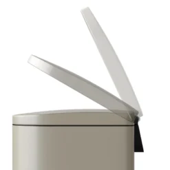 2.6 Gallon / 10 Liter Metal Bathroom Trash Can With Lid, Slim Waterproof Garbage Can For Bedroom -House Beautiful GUEST 4068198a 14a1 4cd4 a8fb d7beb9368dc4