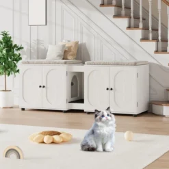 Cat Litter Box Enclosure With Removable Tray, Storage Cabinet & Easy Entry For A Tidy, Odor-Free Home 19 Cat Litter Box Enclosure With Removable Tray, Storage Cabinet & Easy Entry For A Tidy, Odor-Free Home -House Beautiful GUEST 4149a31f 1191 44c2 ab3b c3eefde61fc4