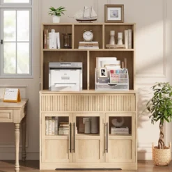 60'' Kitchen Pantry Cabinet, Tall Pantry Storage Cabinet, Farmhouse Kitchen Hutch With Storage Drawers -House Beautiful GUEST 415fc70e 886f 418b 8e38 03a2d0d5923a