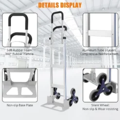 Heavy Duty 2-in-1 Aluminum Hand Truck With Stair Climbing Triangle Wheels – 650 Lb Capacity Convertible Dolly With Dual Handles 11 Heavy Duty 2-in-1 Aluminum Hand Truck With Stair Climbing Triangle Wheels – 650 Lb Capacity Convertible Dolly With Dual Handles -House Beautiful GUEST 41b9634a f8ed 4675 a3f7 570a7fc66931