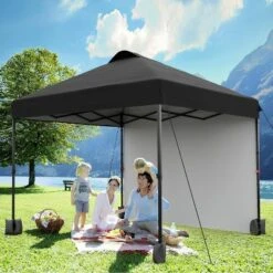 Jojoka 10'x10' Outdoor Canopy Tent With Sidewall,Easy Pop Up With Vented Roof,Portable Instant Camping Beach Tents -House Beautiful GUEST 4470f582 d6f9 42a5 a555 823299adb9b8